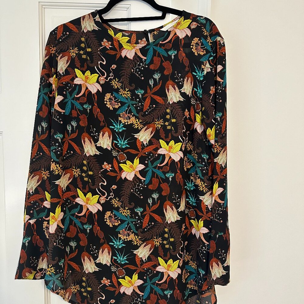 Long sleeved floral blouse